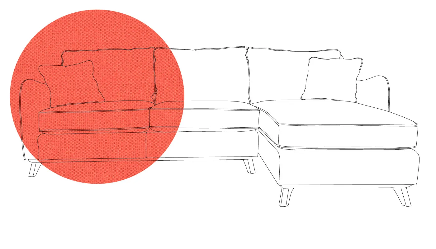 Heal's Ravello Right Hand Corner Sofa Linen Mix