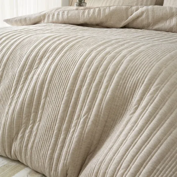 Pineapple Elephant Tamba Jersey Stripe Reversible Natural Duvet Cover & Pillowcase Set 4