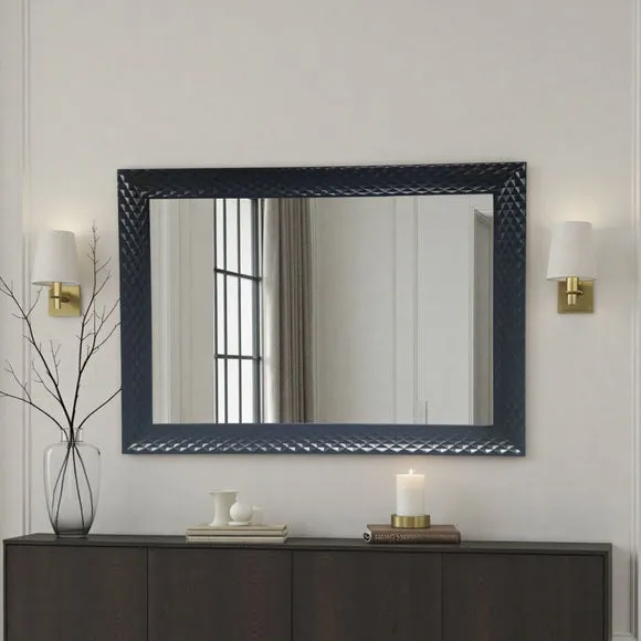 Yearn Diamont Framed Bevelled Rectangle Wall Mirror 1