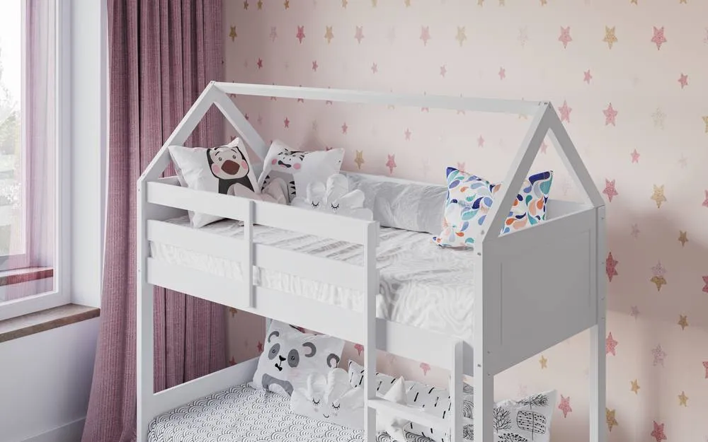 Flair Plation Low Play House Shorty Bunk Bed White 3