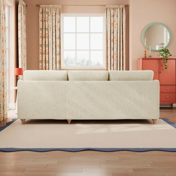 Hattie Slub Faux Linen Corner Chaise 4