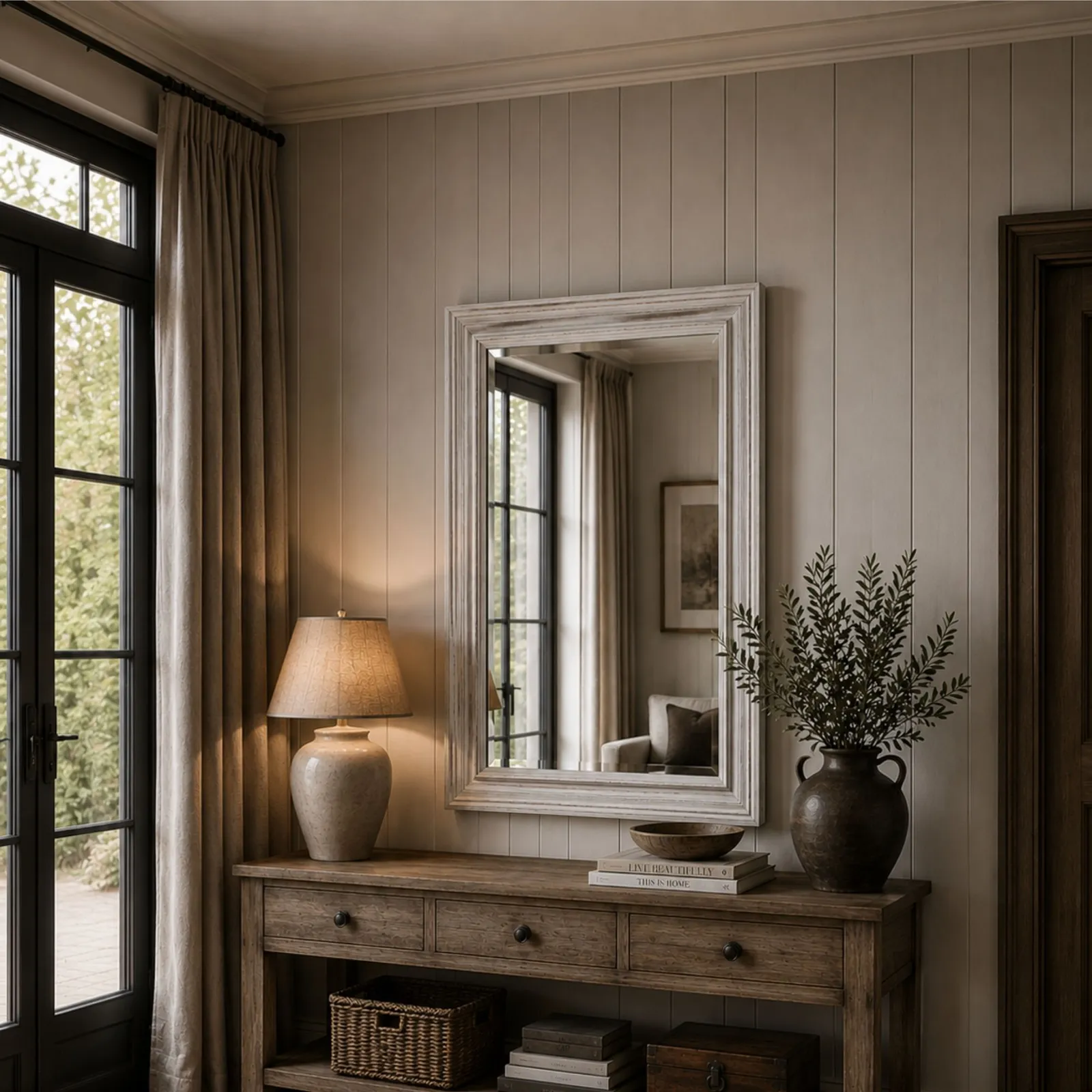 Yearn Mirrors Yearn Distressed White Framed Wall Mirror 75x60cm 5