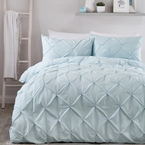 Serene Lara Duvet Cover & Pillowcase Set White 1