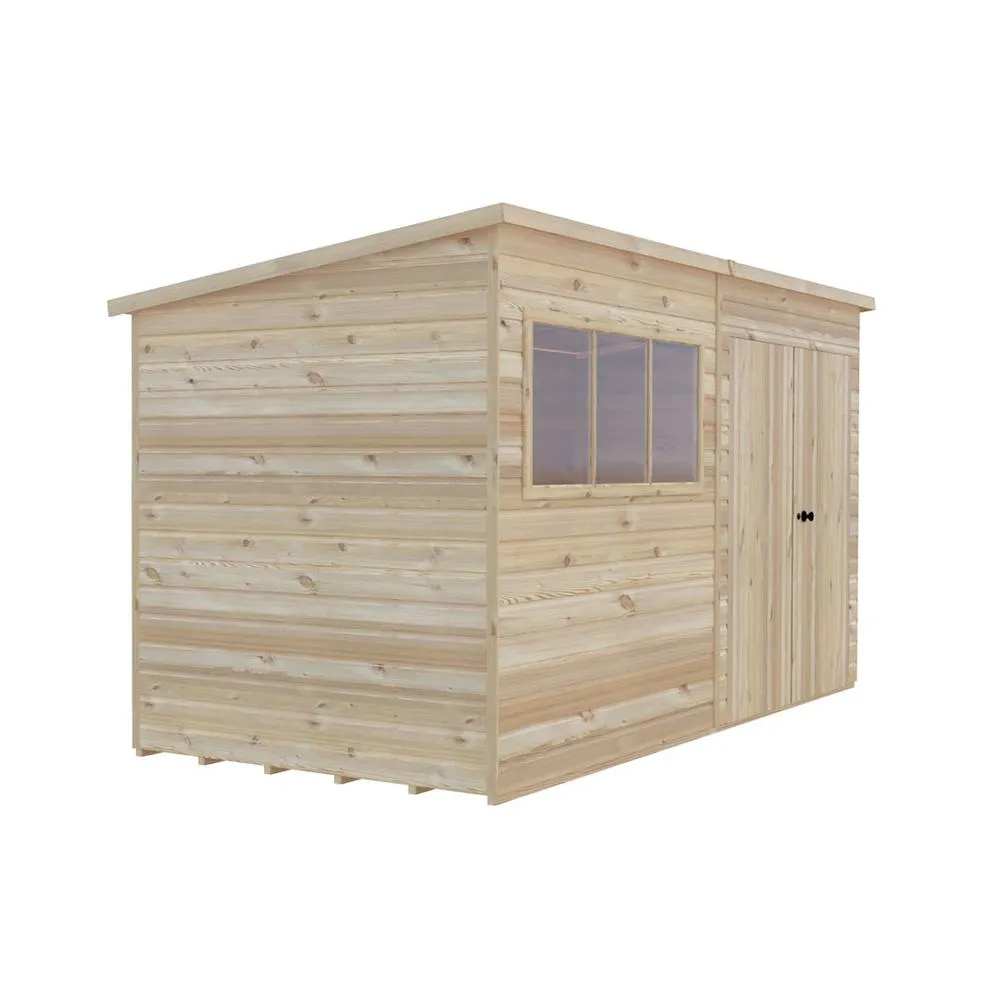 Shires Ranger 12 x 6 Feet Double Door Shed - L179 x W359 x H213.9 cm in Light Brown 3