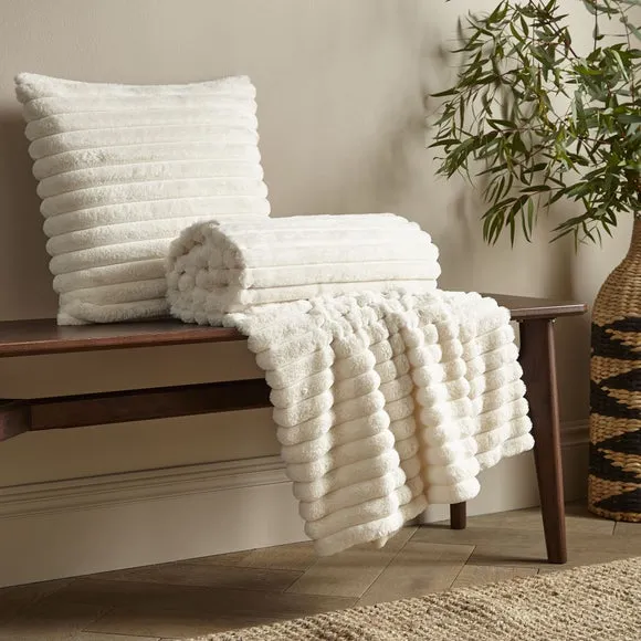 Cosy Ribbed Throw Blanket 130cm x 170cm 4