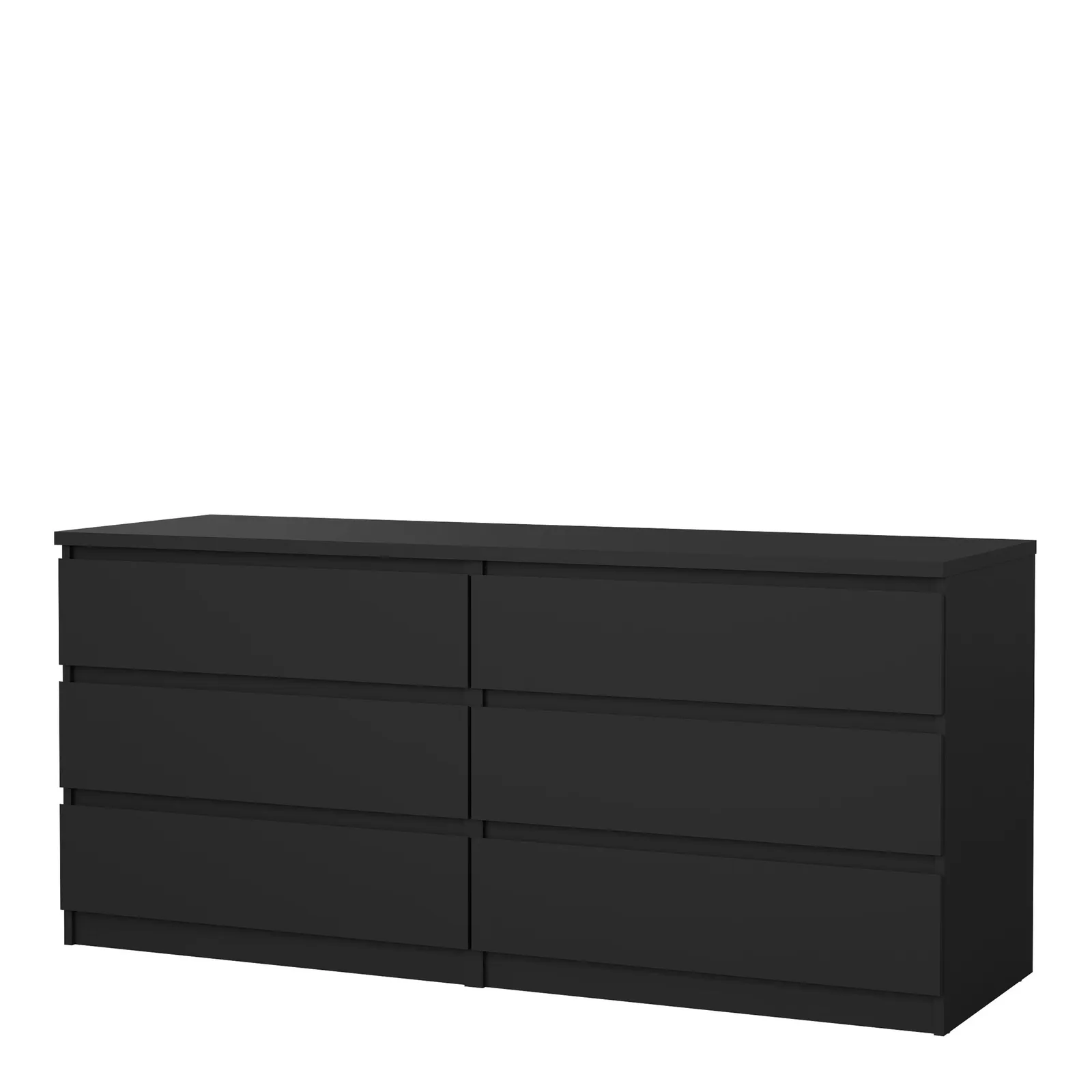 Furniture To Go Naia Wide Chest of 6 Drawers (3+3) in Black 3