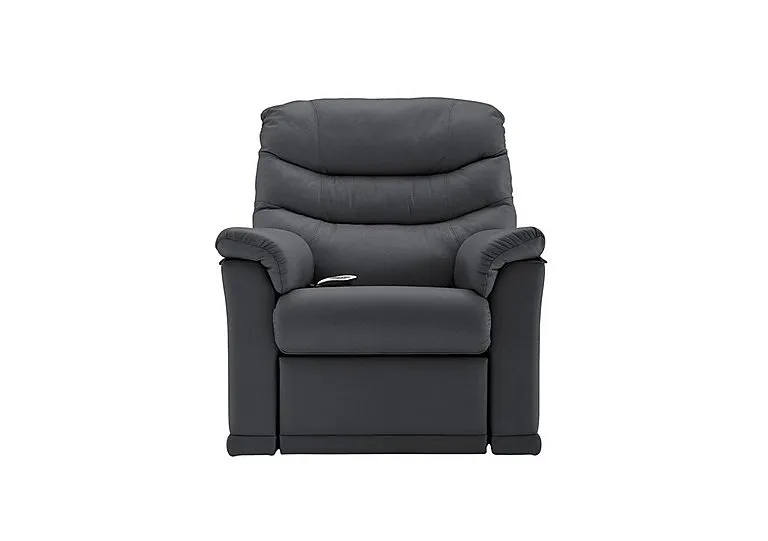 Malvern Small Rise and Recline Leather Armchair - Cambridge Petrol Blue