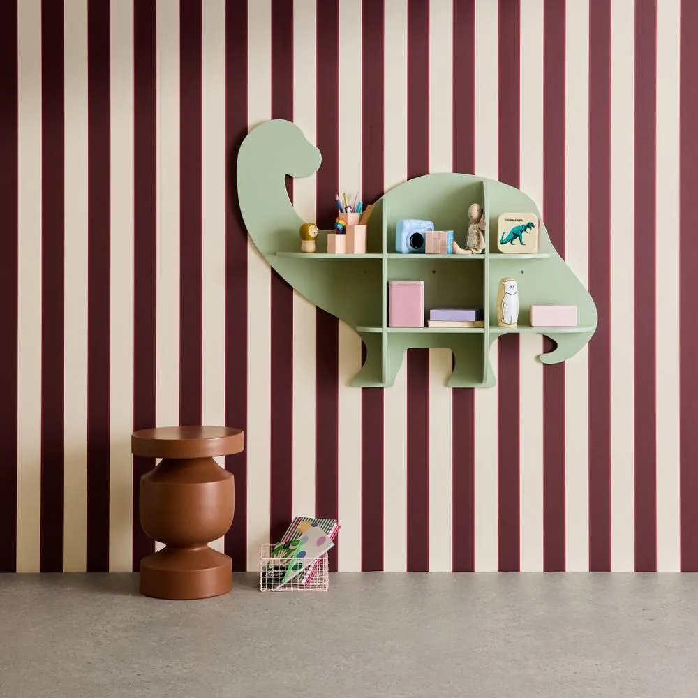 sweeek Dinosaur wall shelf 5 storage spaces in Green
