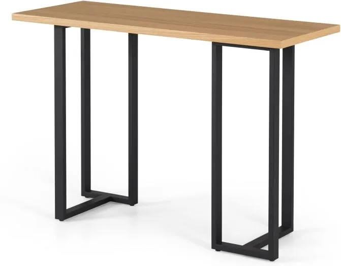 Miru Console Desk, Oak and Black