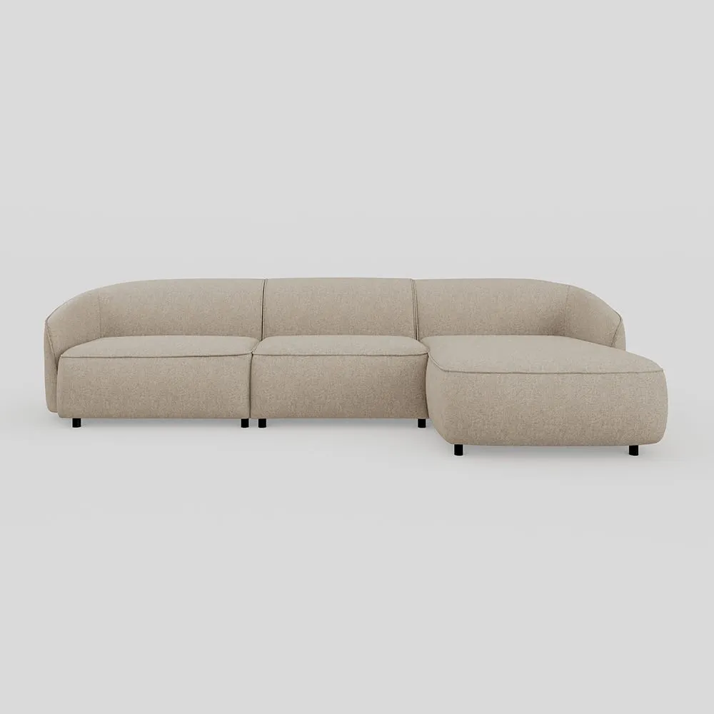 Heal's Aurelie Large Chaise Sofa RHF Broadweave Putty 1