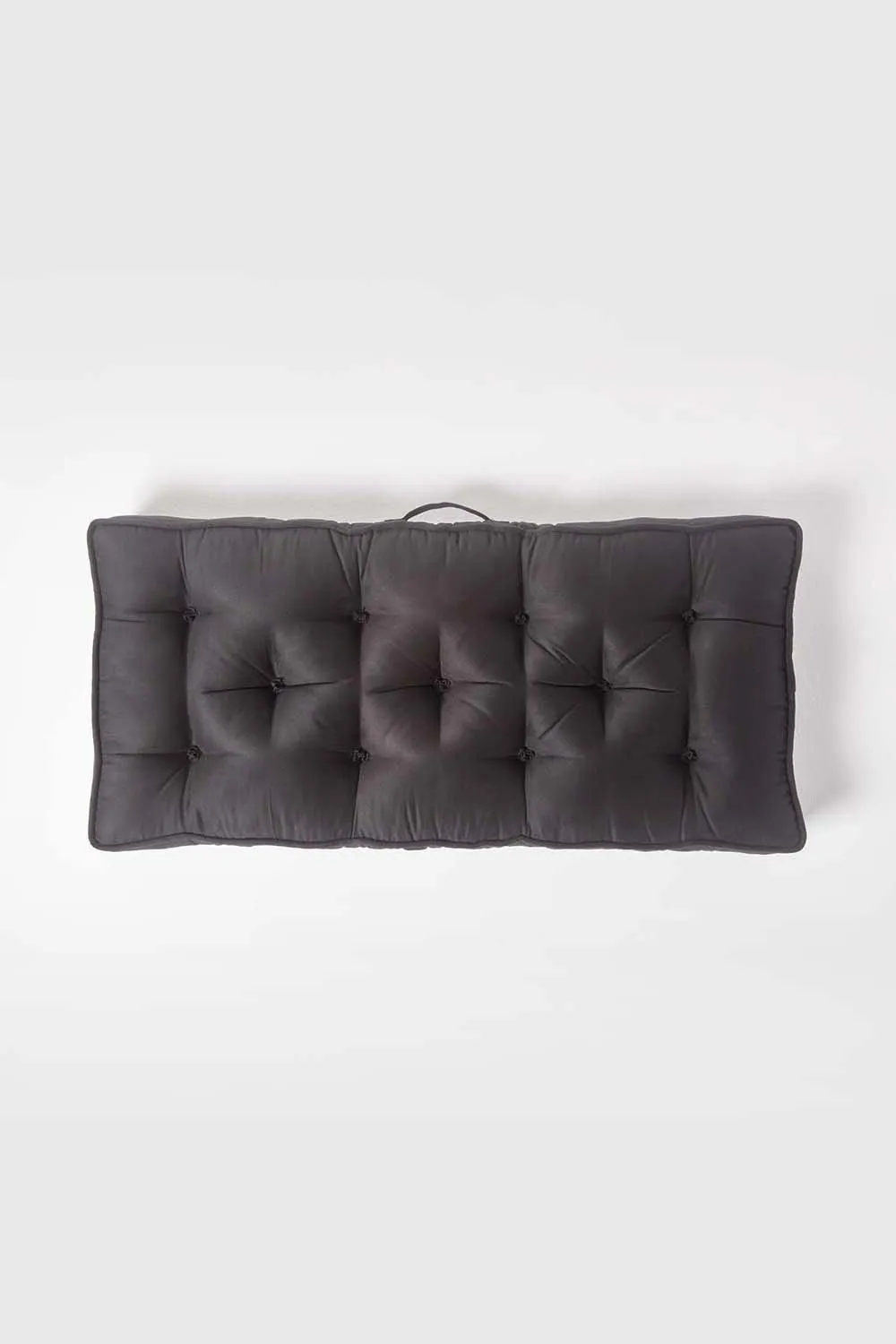 Homescapes Faux Suede 2 Seater Booster Cushion in Black 3