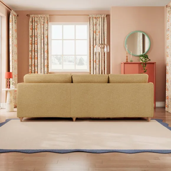 Hattie Slub Faux Linen Corner Sofa 4