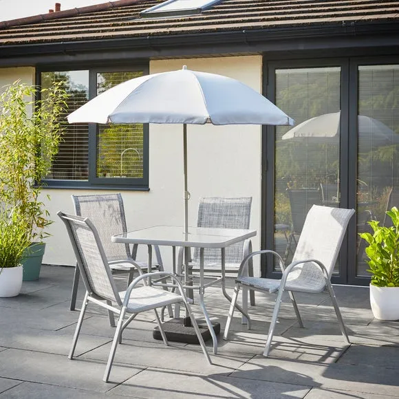 6 Piece Metal Garden Dining Set 3
