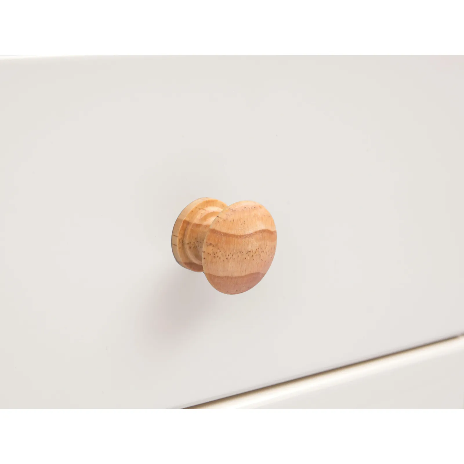 Cabinet Bits Trevi 5 Drawer Chest of Drawers Wood Knob in Off-White 5