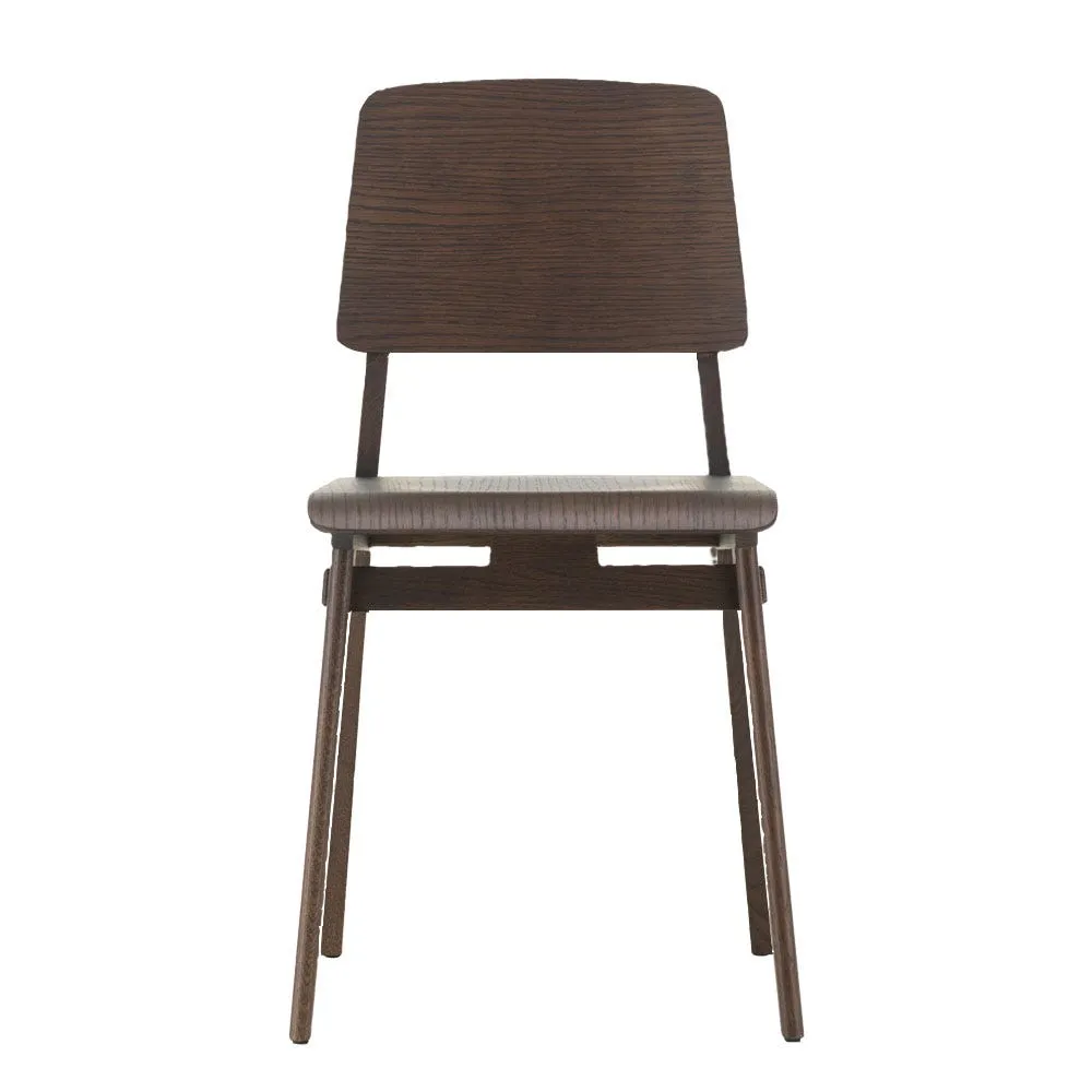 Vitra Chaise Tout Bois Dining Chair Dark Oak 2
