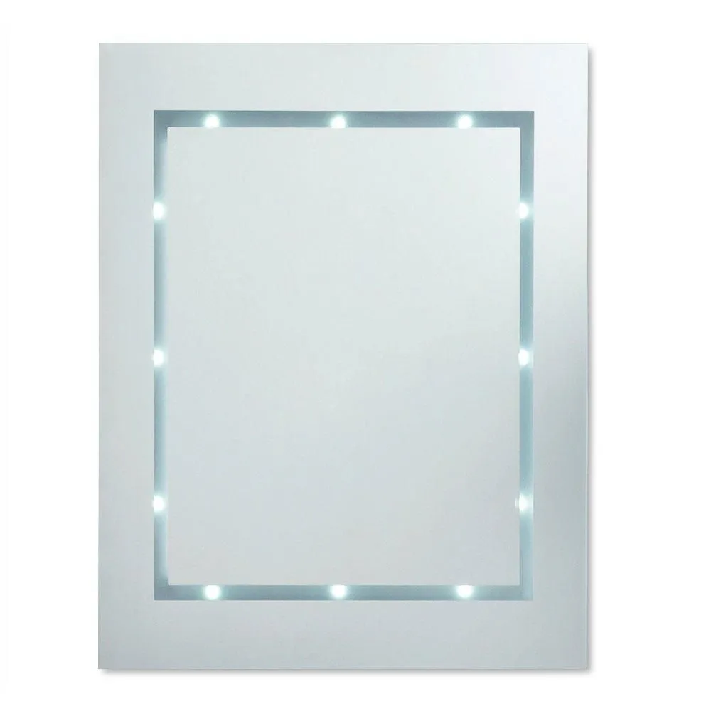 ValueLights Mirror IP44 Bathroom Battery Operated Integrated Cool White LED Mirror Light in Silver 2