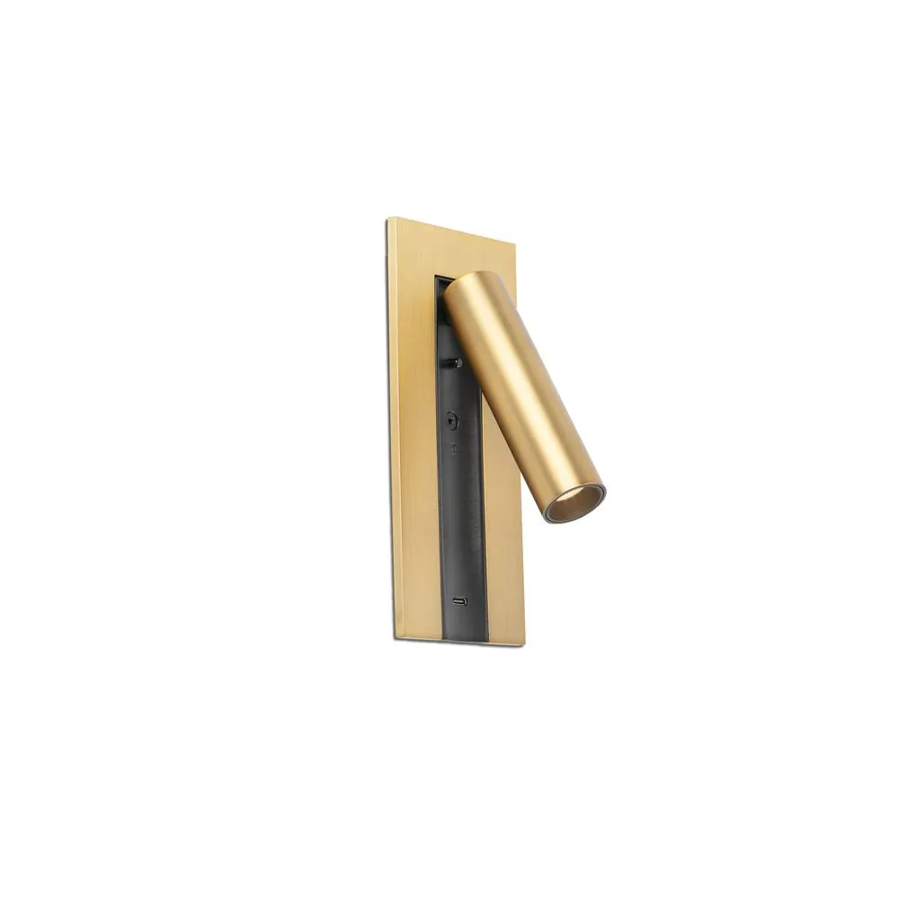 Netlighting Gabo USB C Reading Wall Light Bronze 2700K