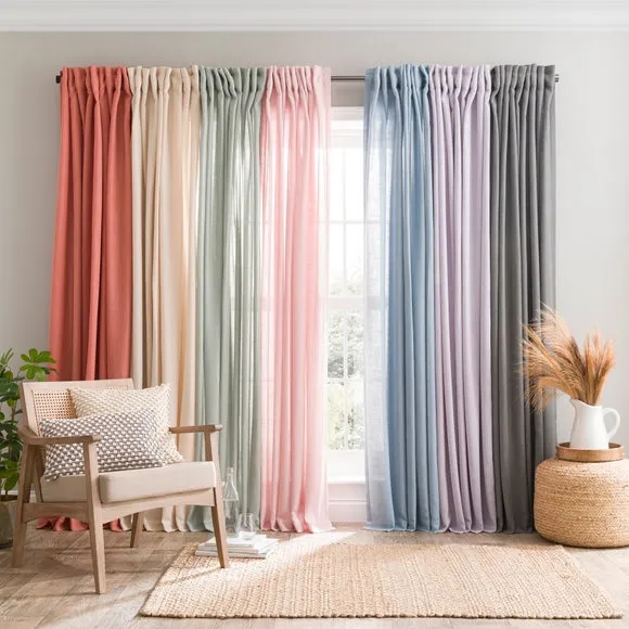 Touch of Linen Unlined Tab Top Curtains 4