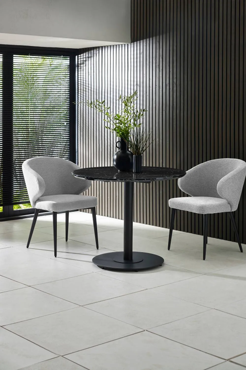 Julian Bowen Marcus Upholstered Dining Chair (Set of 2) in Light Grey 4