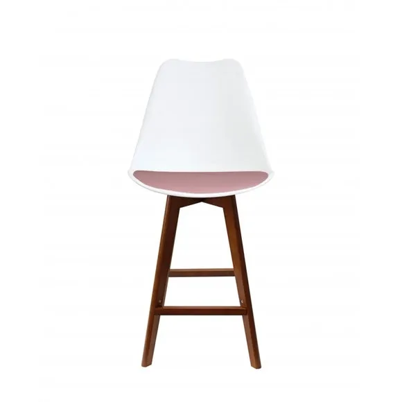 Fusion Living Soho White Plastic Bar Stool 3