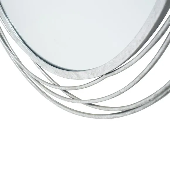 Metal Swirl Round Wall Mirror 2