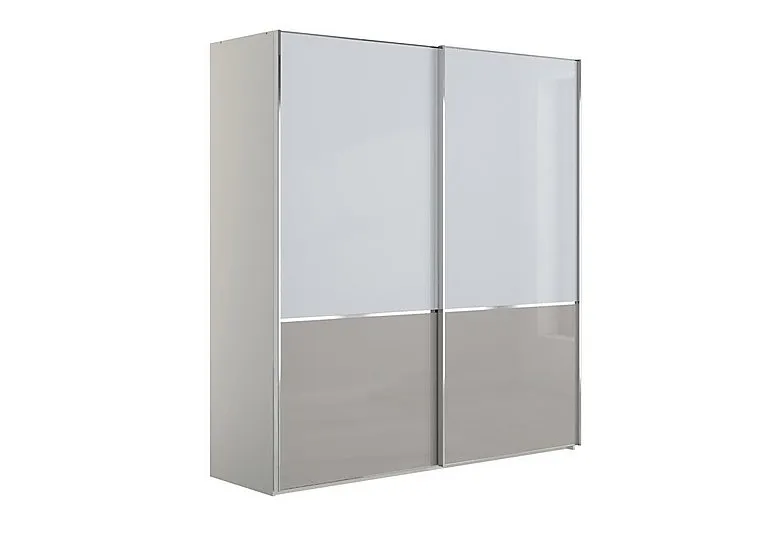 Santa Cruz 200cm 2 Door Sliding Wardrobe - Two Tone/Grey