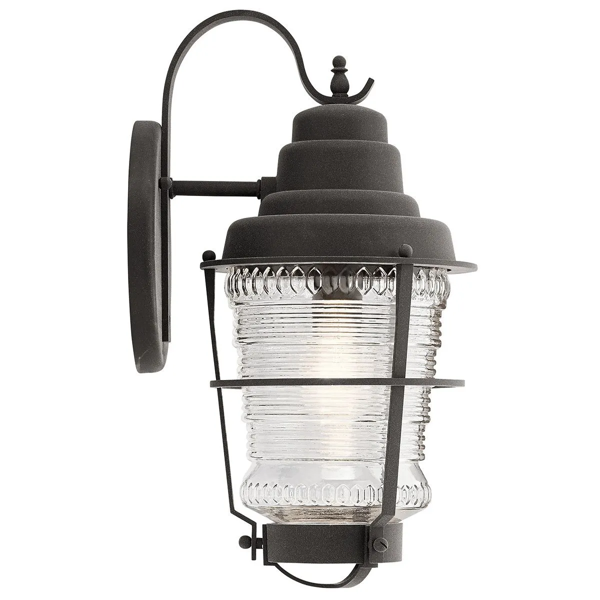 Netlighting Kichler Chance Harbor Outdoor 1 Light Wall Lantern Weathered Zinc IP44 in Grey 2