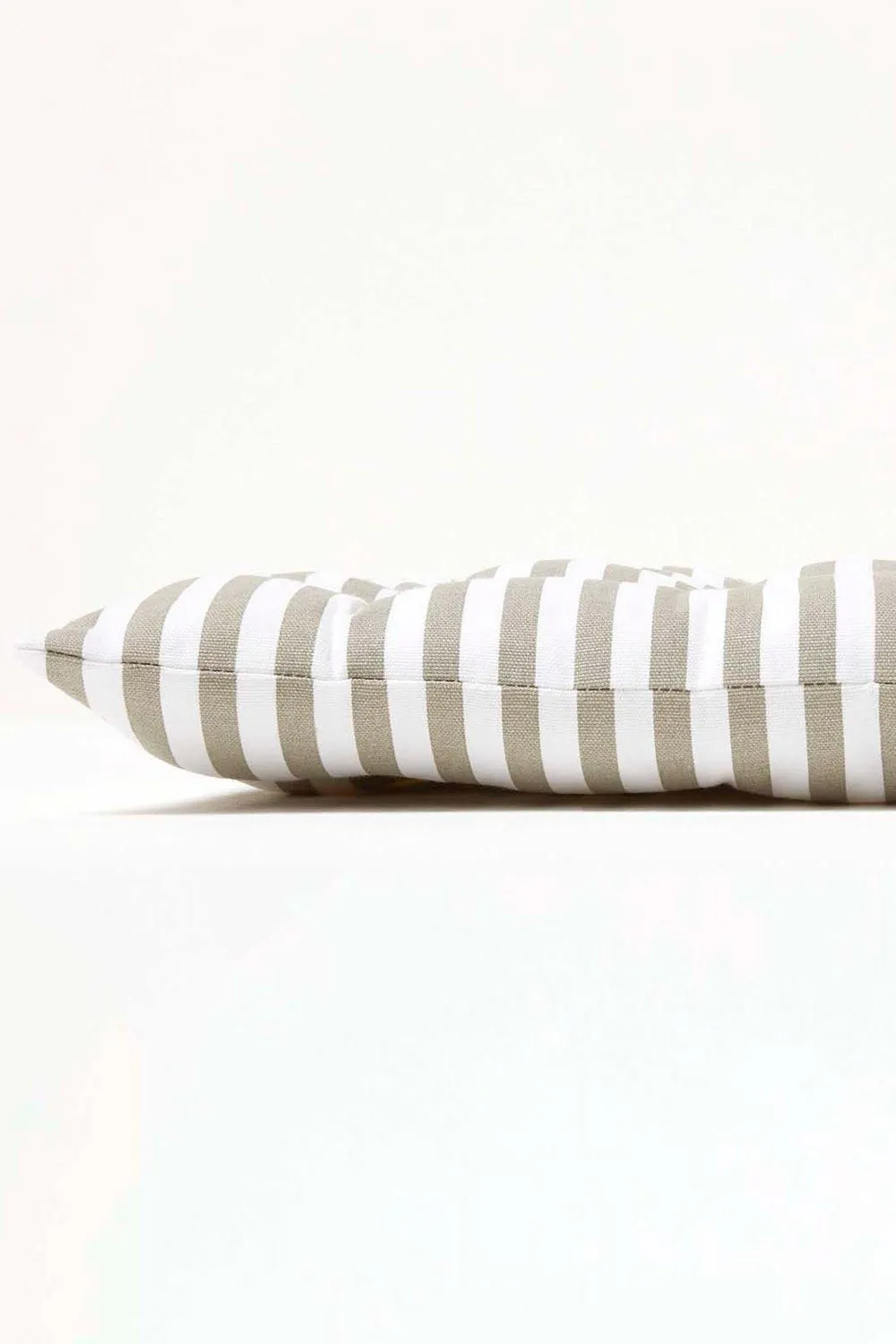 Homescapes Garden Bench Cushion Luxury 2 Seater Cotton Grey Striped Indoor Outdoor Pad 4