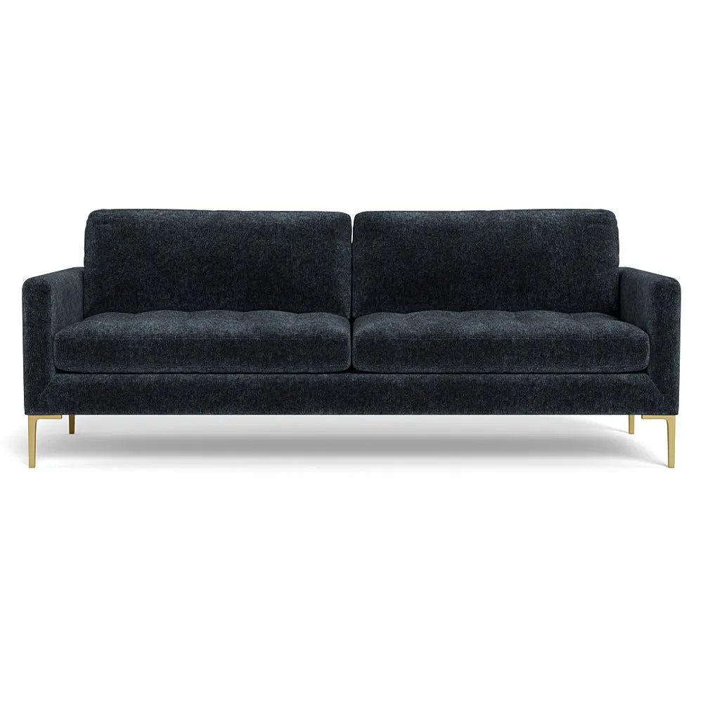 Heal's Eton 4 Seater Sofa Velvet Boucle Space Brass Feet 1