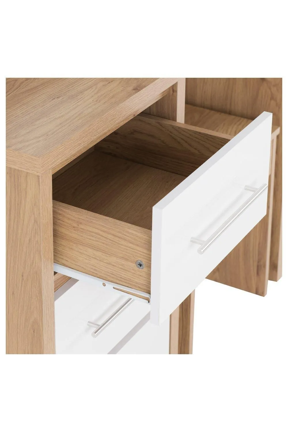 Seconique Seville 3 Drawer Dressing Table Set in White 5
