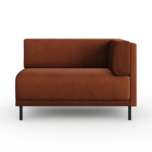 Mae Corner Dining Bench, Matte Plush Velvet 5