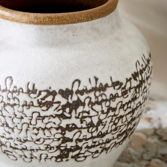 Wiggle Pattern Reactive Glaze Vase 2