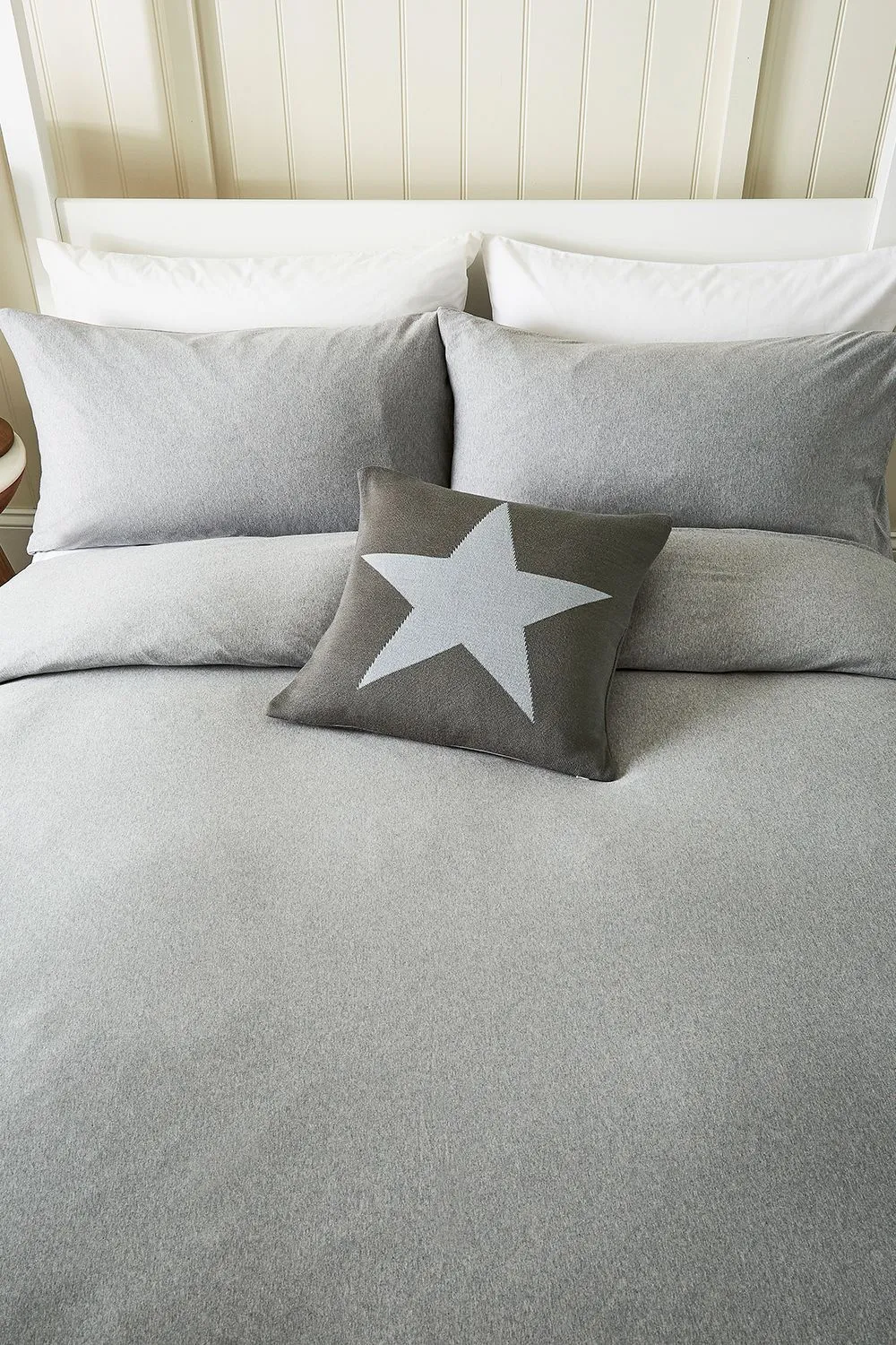 Helena Springfield 'Jersey' Cotton Duvet Cover Set in Grey 3