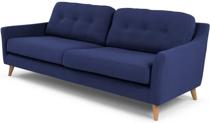 Rufus 3 Seater Sofa, Dark Cobalt Blue
