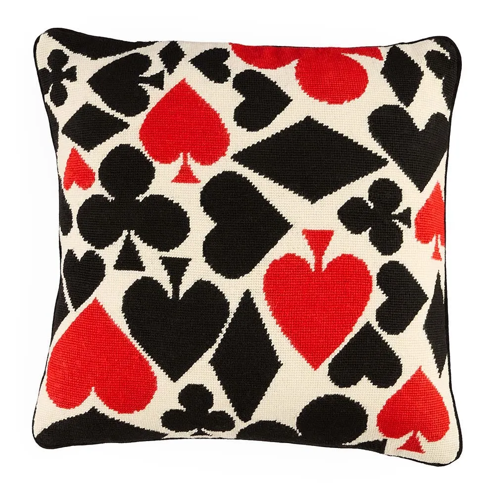Jonathan Adler Full Deck Needlepoint Cushion 2