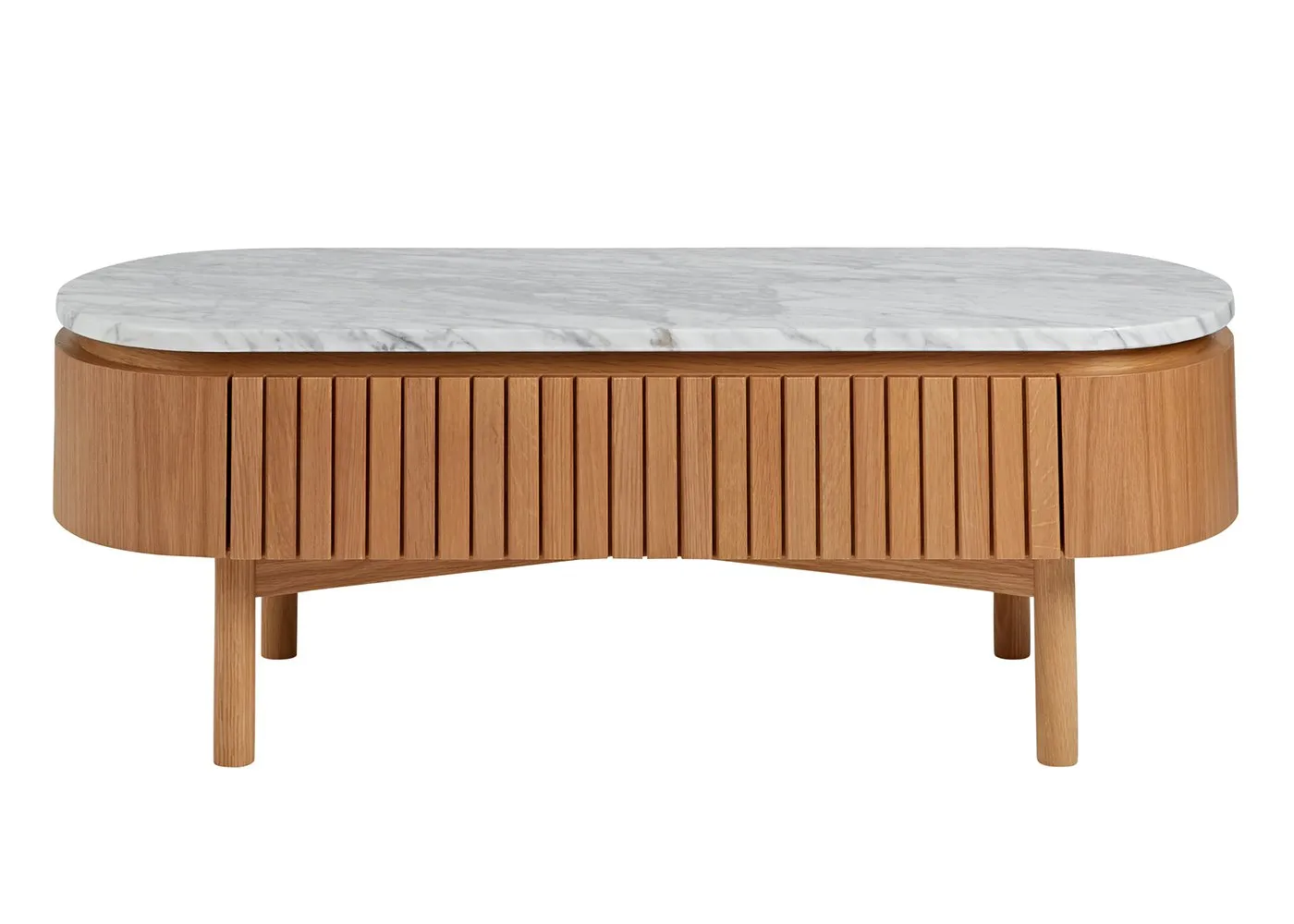 Heal's Remi Coffee Table Oak and White Marble