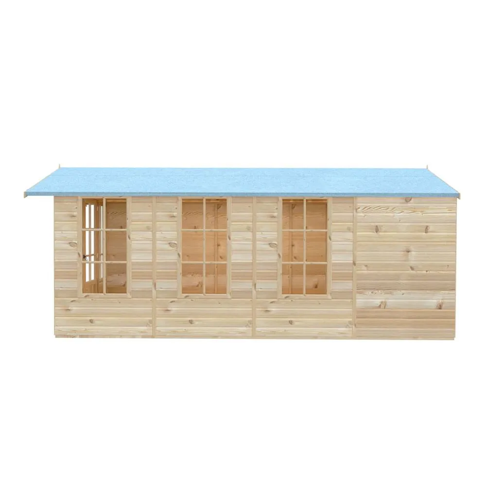 Shires Delmora 8x16 Shiplap Summerhouse - Wood - L477.6xW245.6xH217.4 cm in Light Brown 4