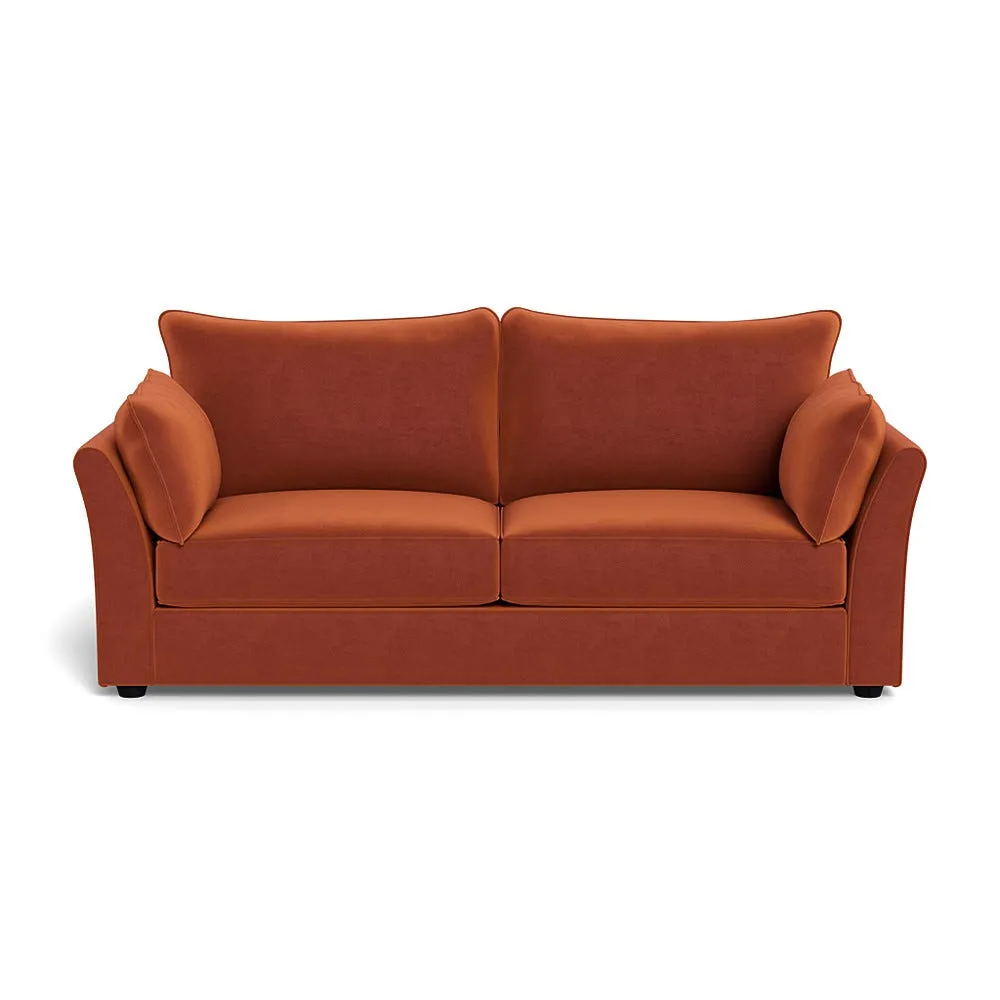 Heal's Tailor 4 Str Sofa Cotton Velvet Russet Black Feet 1