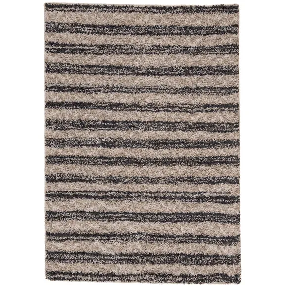 Arven Striped Wool-Look Shaggy Rug 5