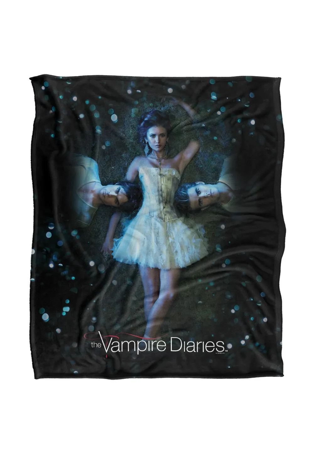 Warner Brothers Vampire Diaries D E S Silky Touch Super Soft Throw Blanket 152x127cm in White