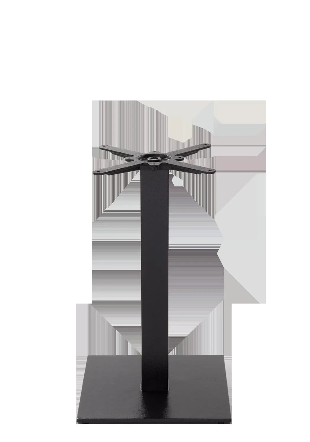 netfurniture Black Cast Iron Square Table Base - Medium - Height - 730 mm