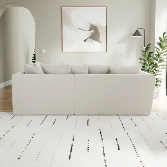 Blake Soft Texture Chenille Corner Chaise Sofa 3