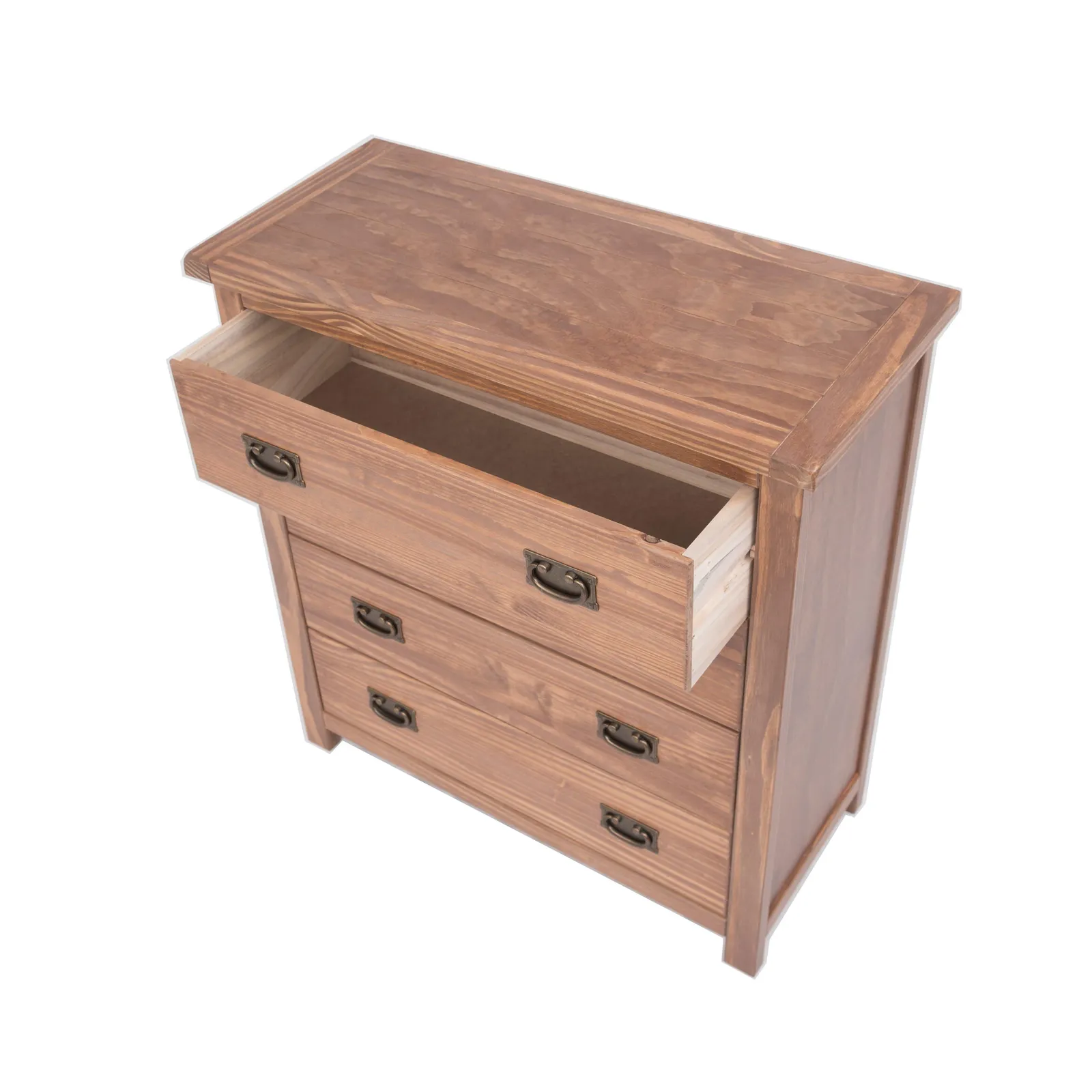 Cabinet Bits Padua 4 Drawer Chest of Drawers Bras Drop Handle in Brown 4