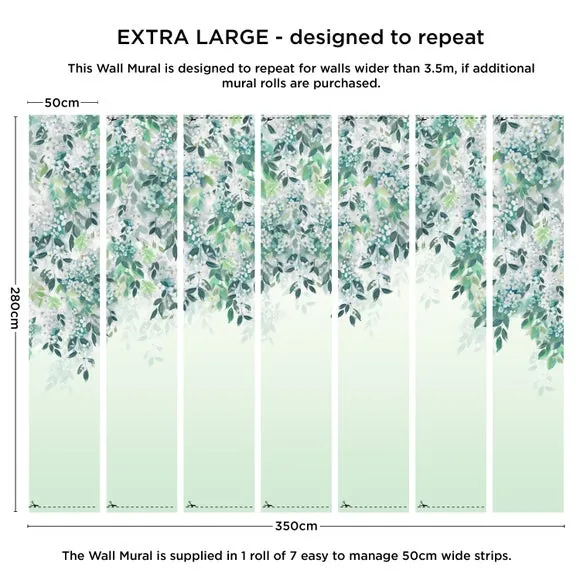 Flo Trailing Leaf Wall Mural 3