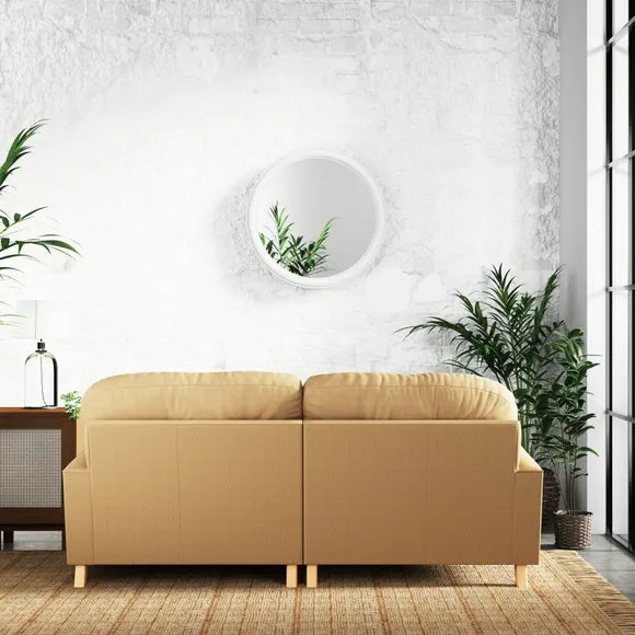 Martha Slub Faux Linen Corner Chaise Sofa 4