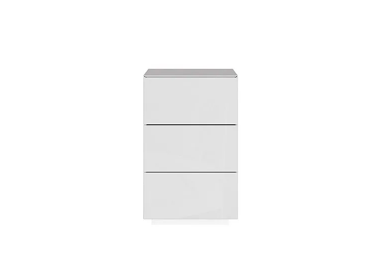 Andor 3 Drawer Bedside Cabinet with Wireless Charger - White