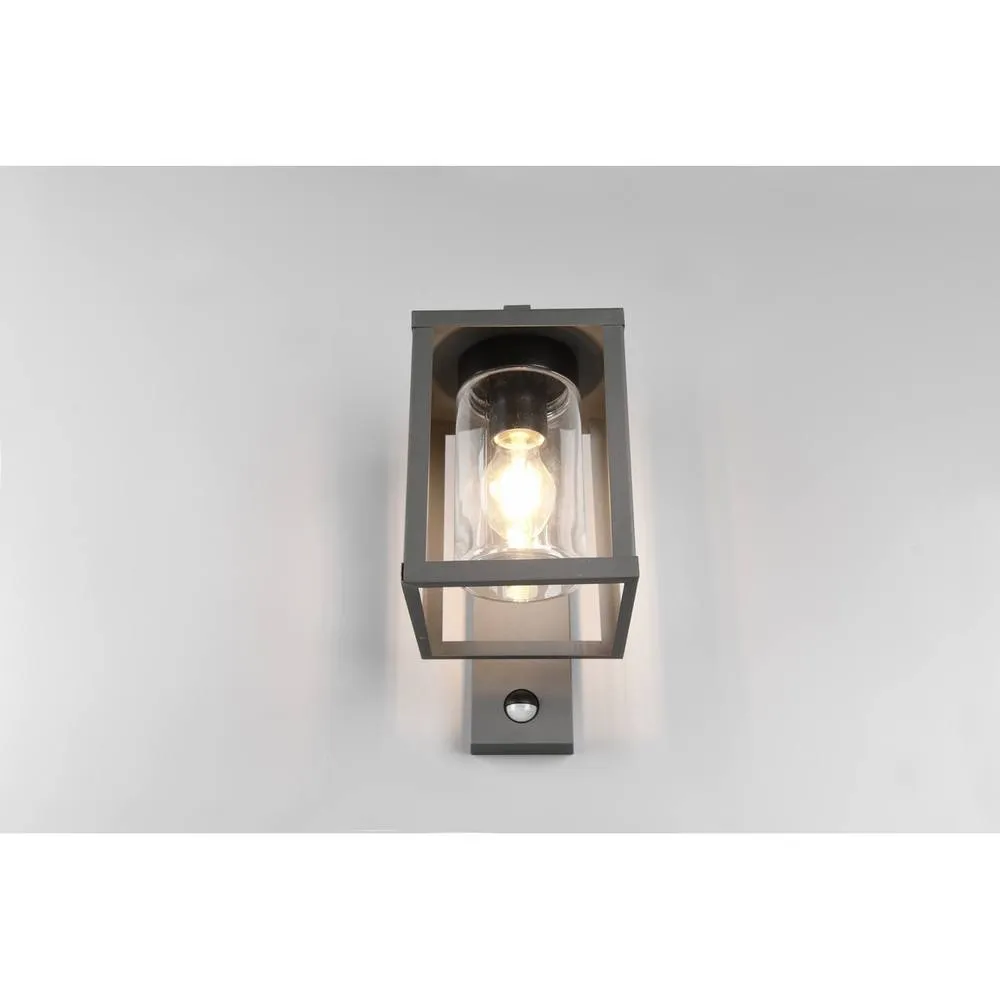 Netlighting Lunga Modern Outdoor Wall Lantern Anthracite IP44 with PIR UK Stock in Black 3
