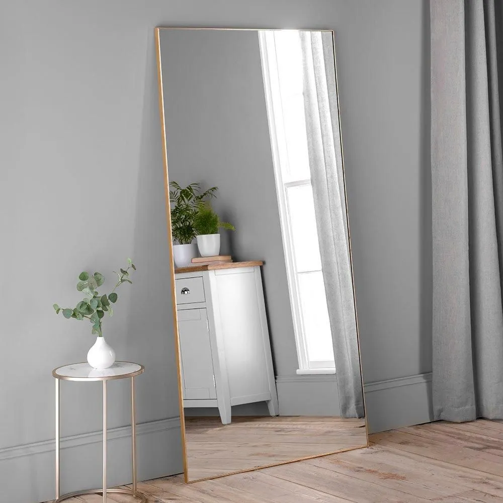 Yearn Mirrors Large Full Length Minimal Mirror In Gold 180X90CM