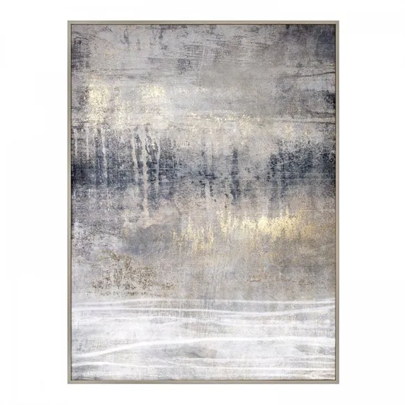 Set of 2 Cedar & Sage Torrent Abstract Framed Canvases 2