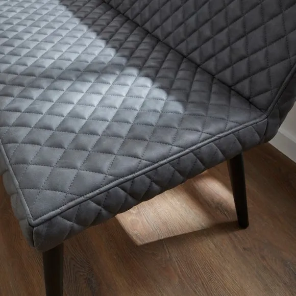 Montreal Corner Dining Bench, Grey Faux Leather 4